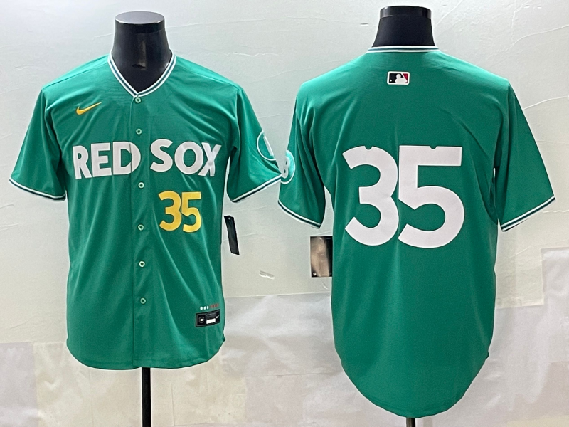 Men's Boston Red Sox Garrett Crochet #35 Green 2025 City Connect Limited Jersey